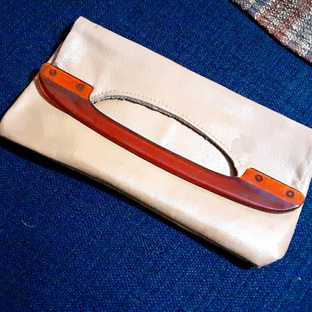 Vintage leather clutch purse